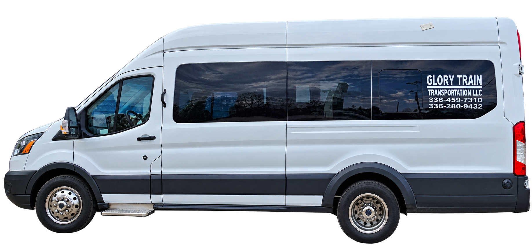 White High-Roof Van Cutout IMAGE PLACEHOLDER - COMPASSIONATE+SERVICE